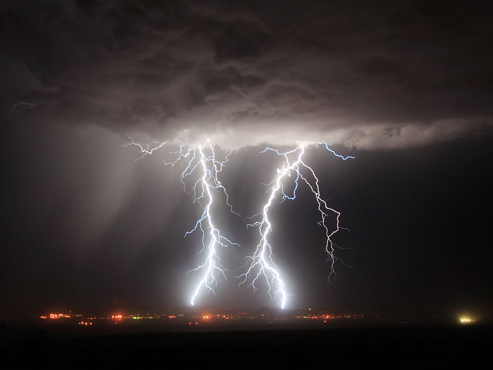 image of lighting striking ground